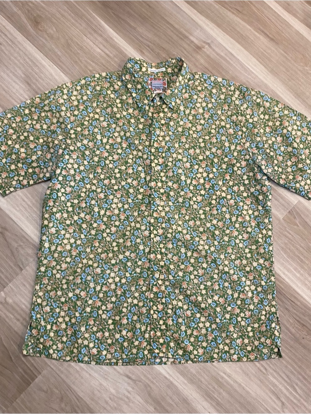 VINTAGE Reyn Spooner XL Mini Floral Aloha Shirt MADE IN HAWAII Commemorative